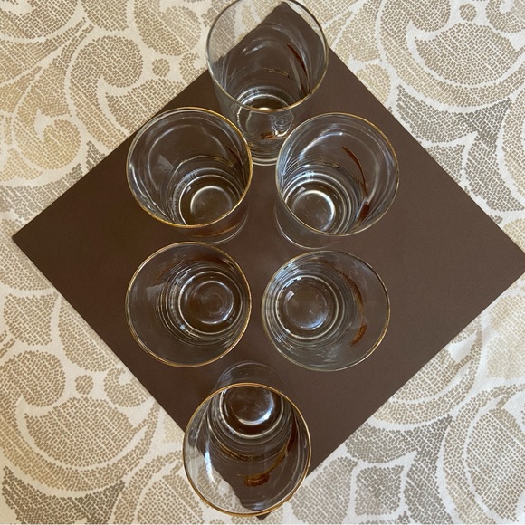 Couroc Mid Century Roadrunner Set Large Serving Tray with Six Highball Glasses - Picture 13 of 17